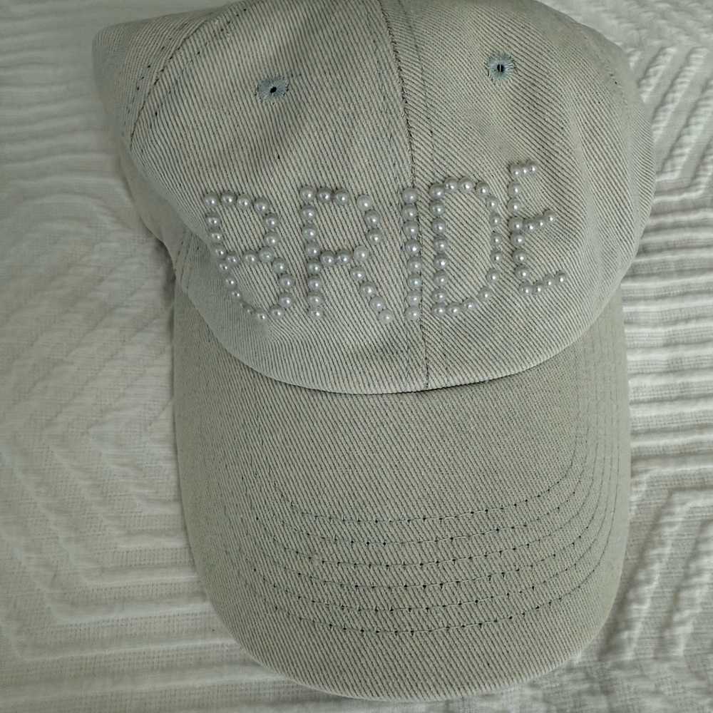 Embellished Bride Cap - Gray